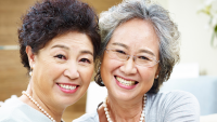 Older female couple.